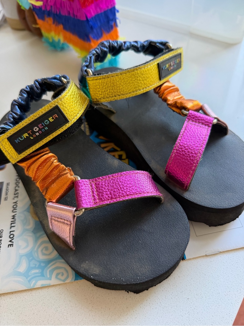 Kurt Geiger Kids Metallic Multi-Color Sandals